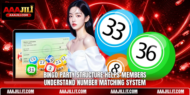 Bingo Party structure helps members understand number matching system Bingo Party structure helps members understand number matching system
