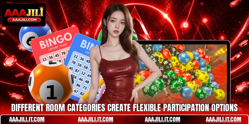 Different room categories create flexible participation options