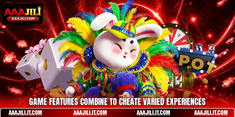 Game features combine to create varied experiences