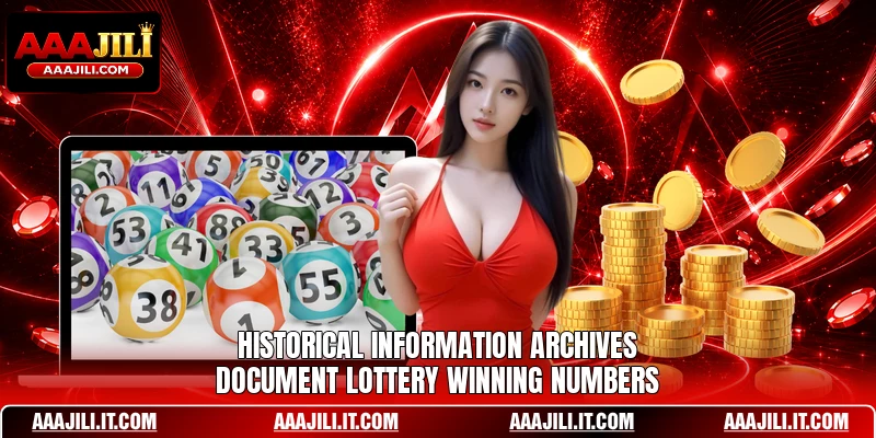 Historical information archives document lottery winning numbers