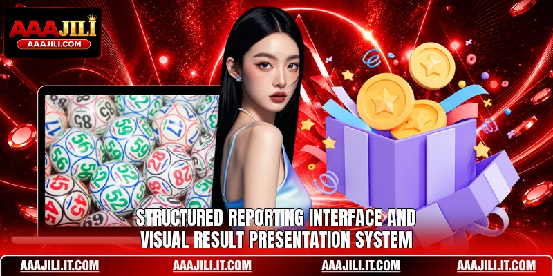 Structured reporting interface and visual result presentation system