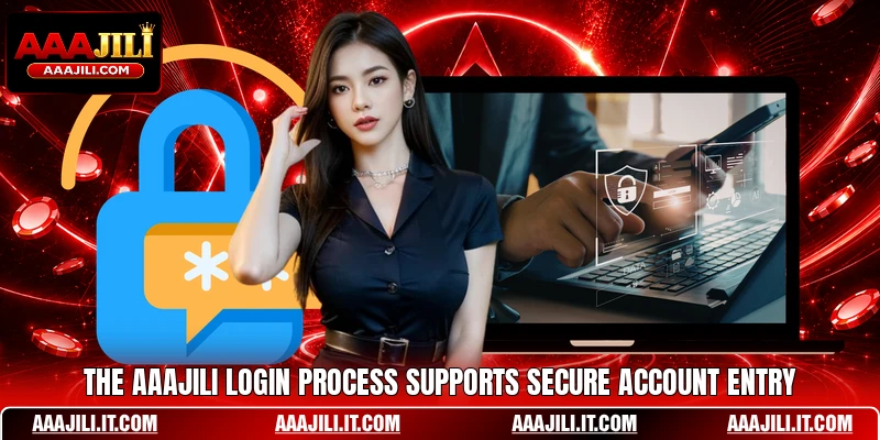 The AAAJILI login process supports secure account entry